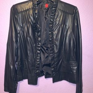 Black leather jacket